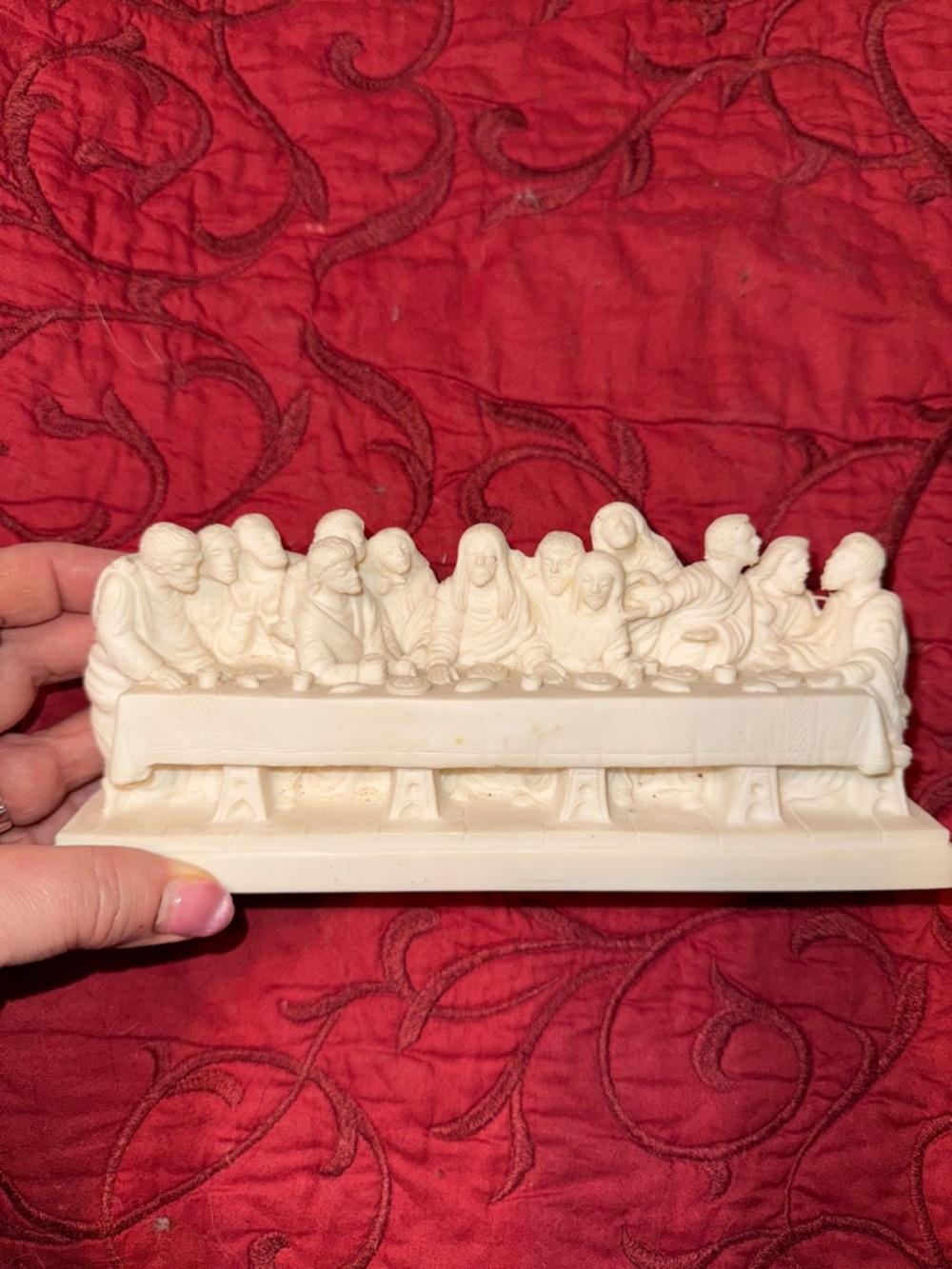 Vintage The Last Supper Sculpture Jesus & The Chosen Disciples Roman Italy